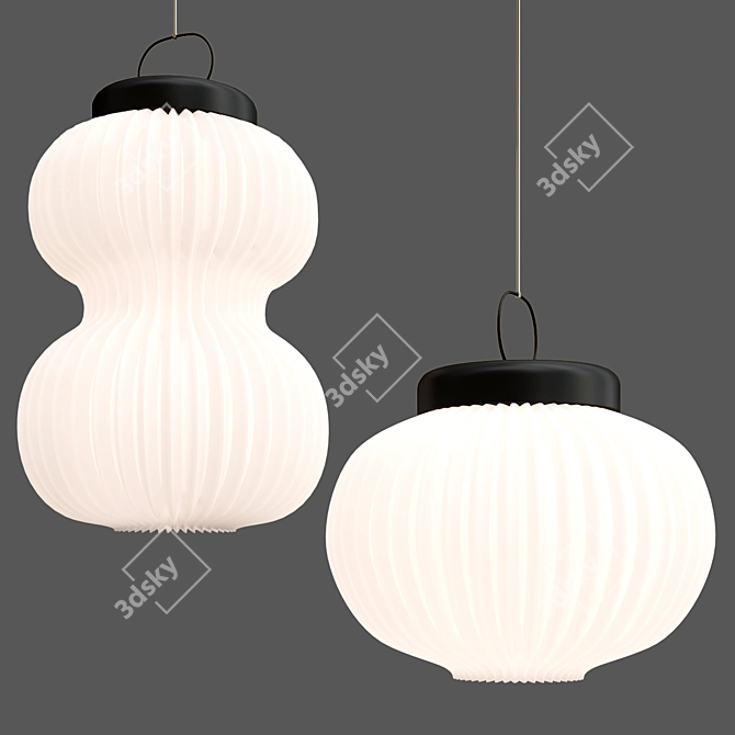 Minimalistic LED Pendant Light 3D model image 1