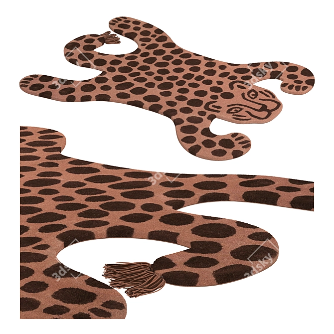 Safari Chic Leopard Rug 3D model image 2