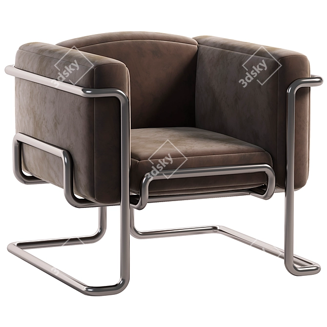 Modern Armchair: 3Ds Max 2014, Corona 2, Lowpoly 3D model image 5