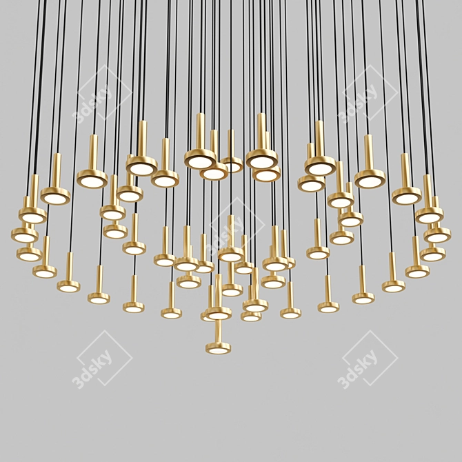 Euroluce Astral Pendant Lamp 3D model image 2