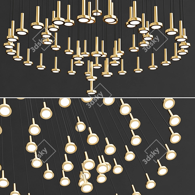 Euroluce Astral Pendant Lamp 3D model image 3