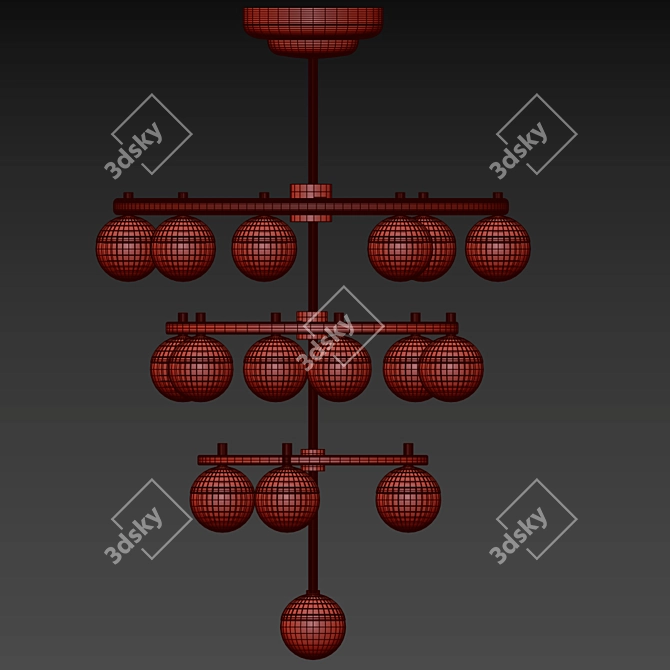 Elegant Crystal Chandelier - ACE 14243 3D model image 3