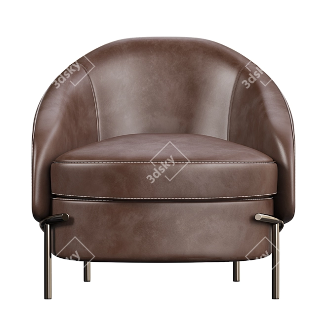 Modern LLOYD Armchair by Longhi 3D model image 2