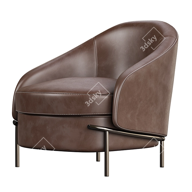 Modern LLOYD Armchair by Longhi 3D model image 5