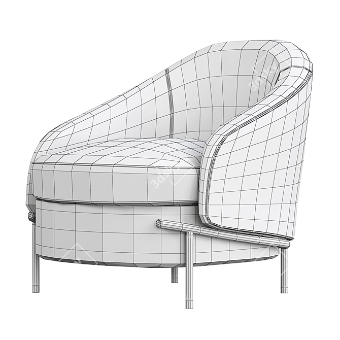 Modern LLOYD Armchair by Longhi 3D model image 6