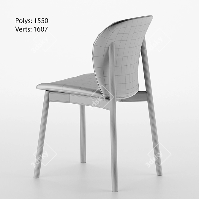 Elegant Arden Soft Side Chair 3D model image 3