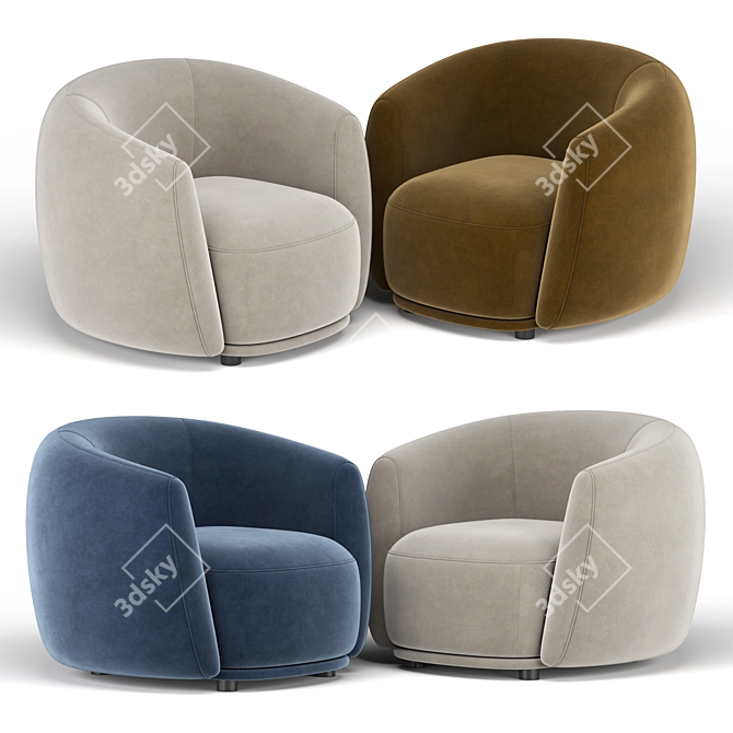 Pacific 2013 Armchair  Modern Elegance for Your Home 3D model image 2