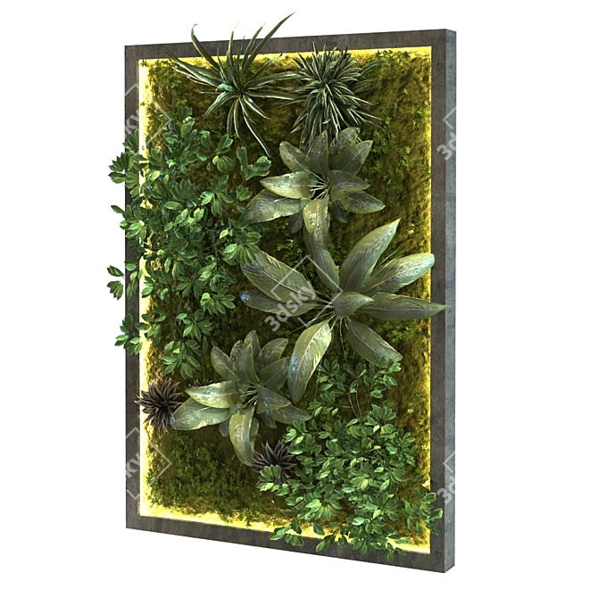 Versatile Green Wall Set 3D model image 2