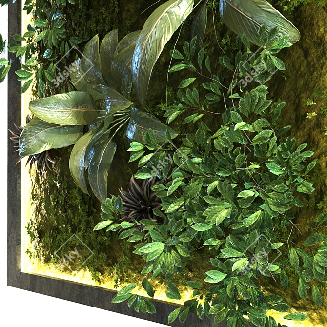 Versatile Green Wall Set 3D model image 6