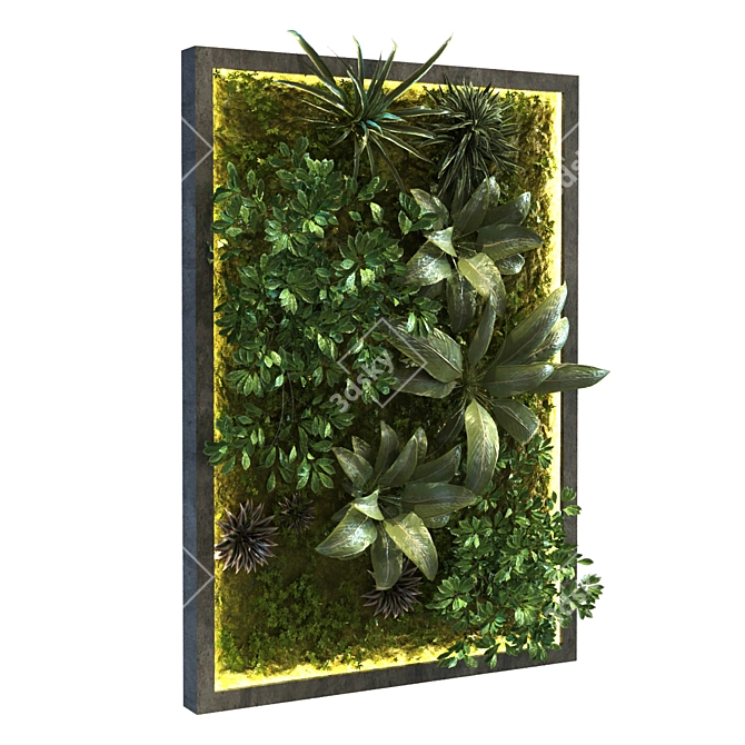 Versatile Green Wall Set 3D model image 7