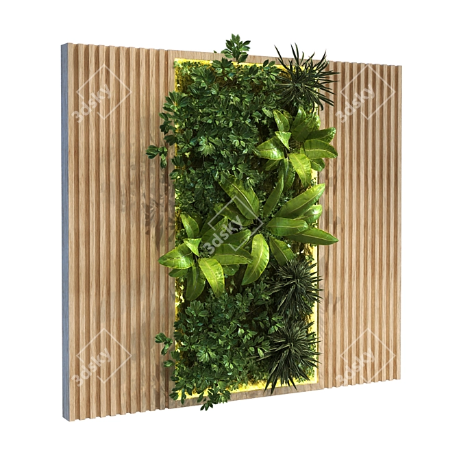 Versatile Green Wall Set 3D model image 2