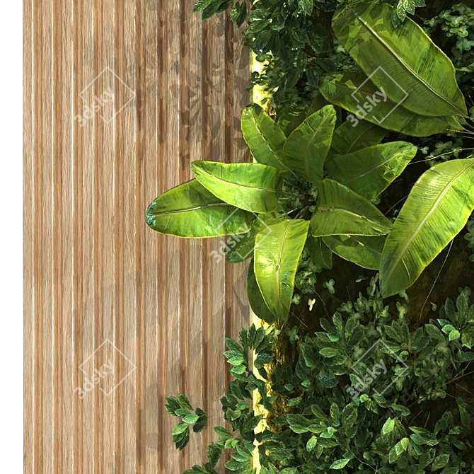 Versatile Green Wall Set 3D model image 3