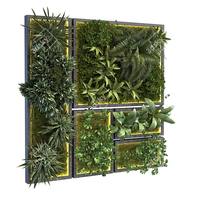 Green Wall Set 088: Versatile, Stylish, and Eco-Friendly! 3D model image 2