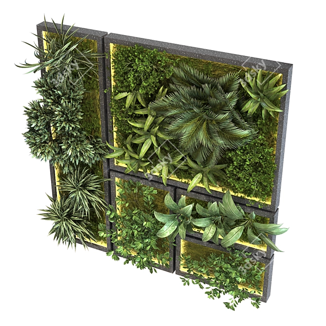 Green Wall Set 088: Versatile, Stylish, and Eco-Friendly! 3D model image 5