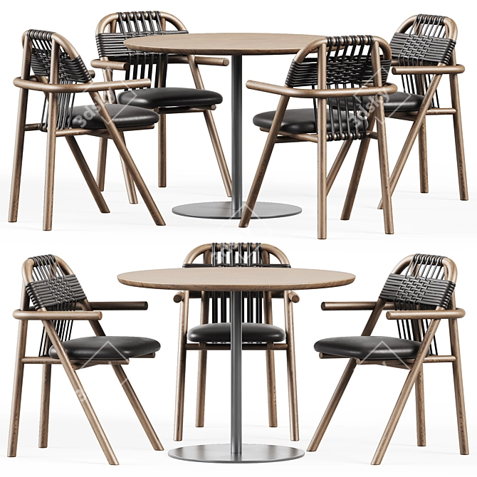 EasyMix & Fix Table + Dining Armchair 3D model image 3