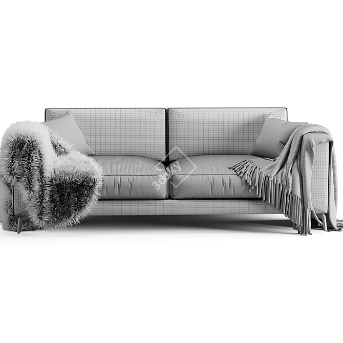 Elegant Orlando Sofa: Modern, Comfortable & Stylish 3D model image 6