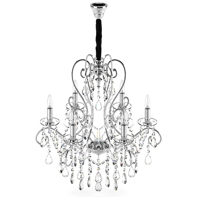 Suzanne Crystal Chandelier: Elegant Lighting by CHIARO 3D model image 2