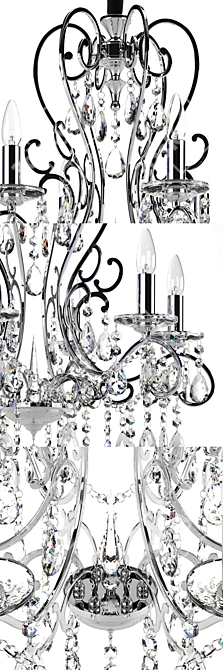 Suzanne Crystal Chandelier: Elegant Lighting by CHIARO 3D model image 8