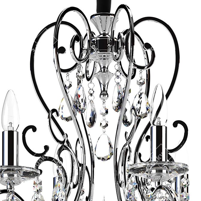 Suzanne Crystal Chandelier: Elegant Lighting by CHIARO 3D model image 11