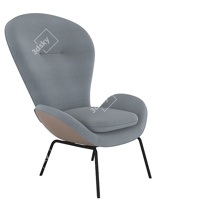 Modern Rolf Benz Chairs: Elegant & Comfortable 3D model image 3