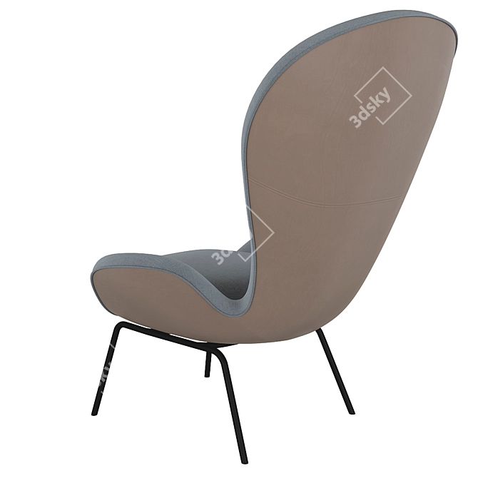 Modern Rolf Benz Chairs: Elegant & Comfortable 3D model image 4