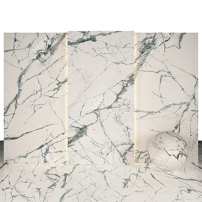 Invisible Gray Marble Texture Bundle 3D model image 2