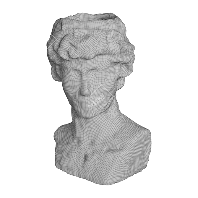 Sculpted Head: 32,006 Polygons 3D model image 5