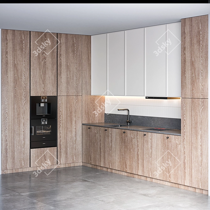 Gaggenau Kitchen: Stylish, Spacious, and Functional 3D model image 2