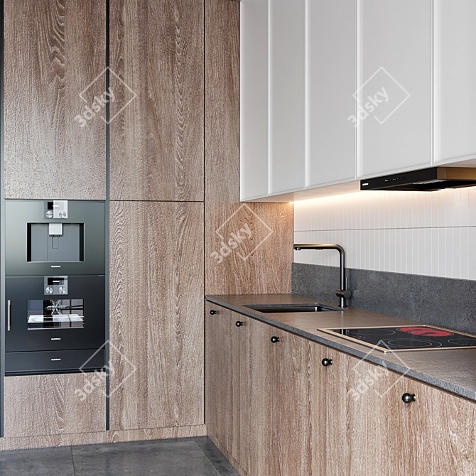 Gaggenau Kitchen: Stylish, Spacious, and Functional 3D model image 4
