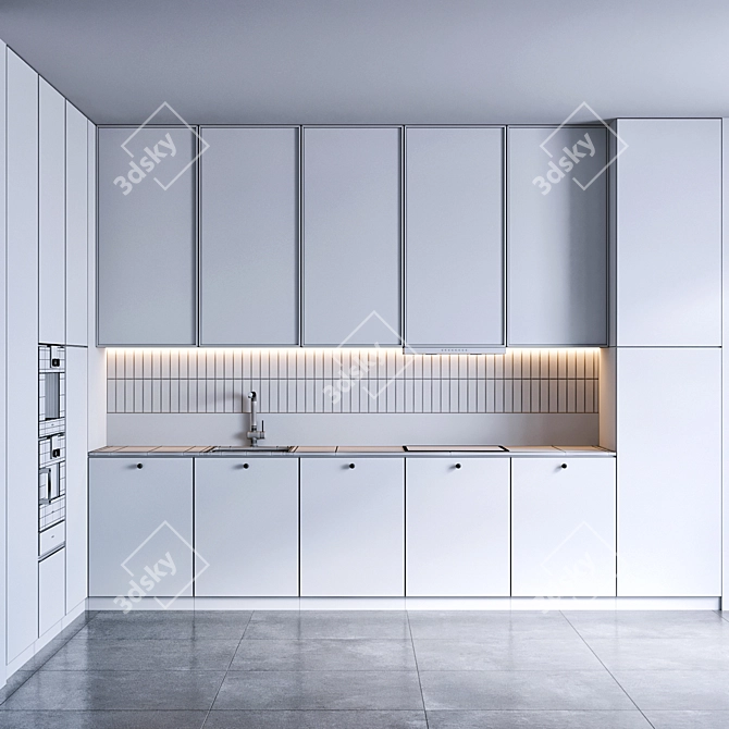 Gaggenau Kitchen: Stylish, Spacious, and Functional 3D model image 5