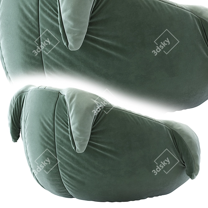 Cozy Comfort Bean Bag Chair 3D model image 5