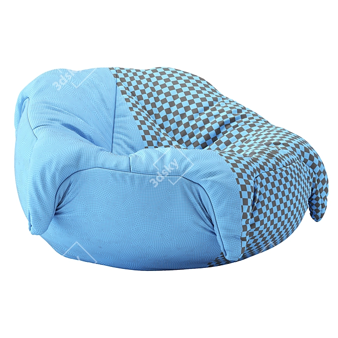 Cozy Comfort Bean Bag Chair 3D model image 6