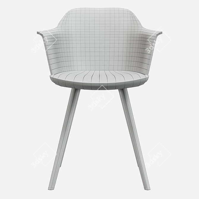 Transparent Backrest Chair: Jenkins SG 3D model image 5