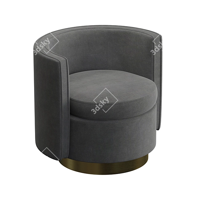 Eichholtz Amanda Swivel Chair: Stylish Comfort for Your Space 3D model image 1