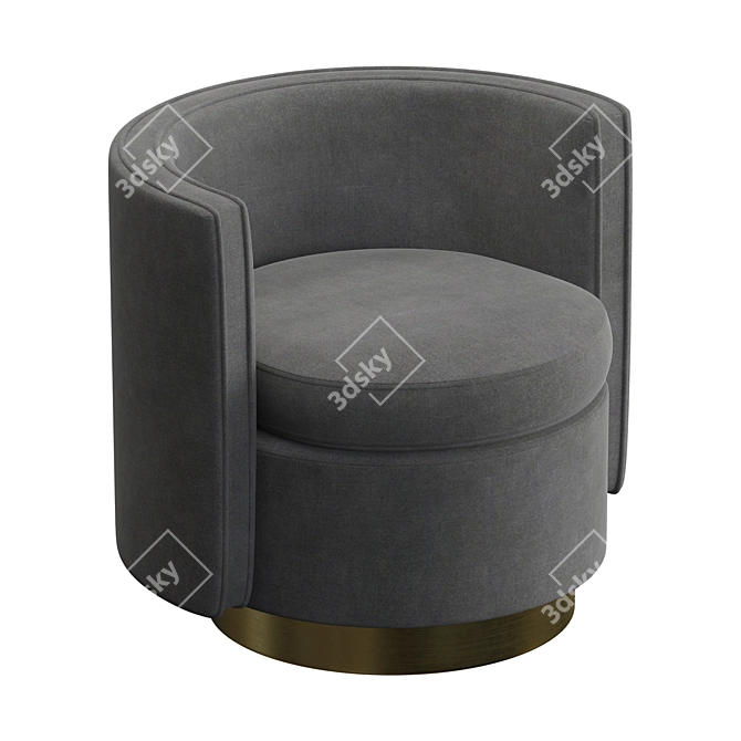 Eichholtz Amanda Swivel Chair: Stylish Comfort for Your Space 3D model image 5