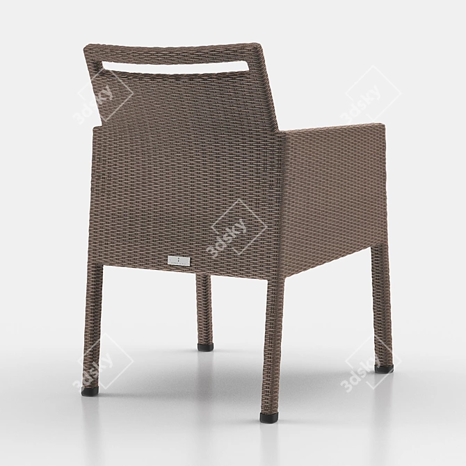 Elegant Niche Woven Armchair 3D model image 3