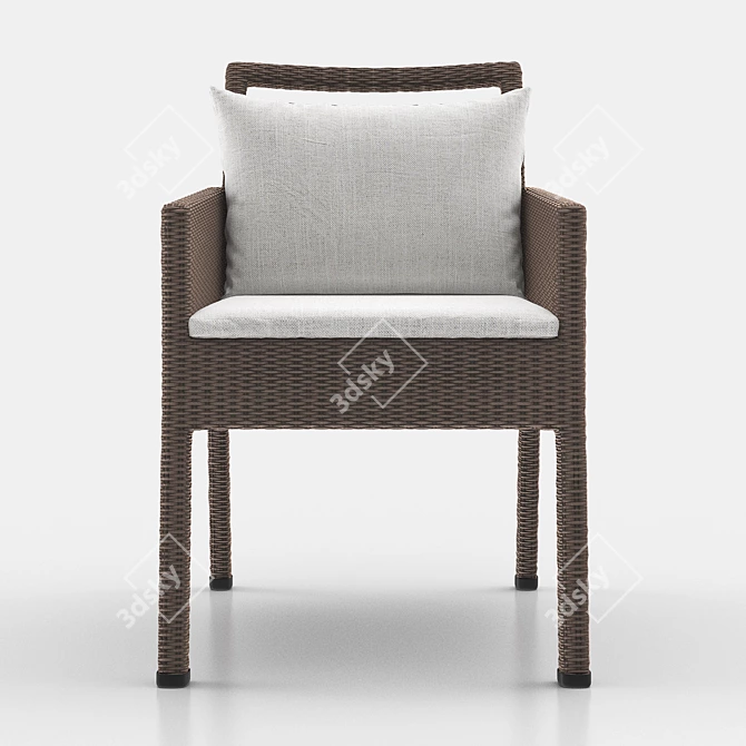 Elegant Niche Woven Armchair 3D model image 8