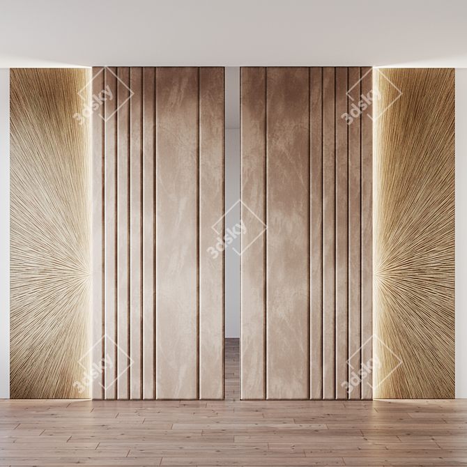 Elegant Adjustable Wall Panel 3D model image 1