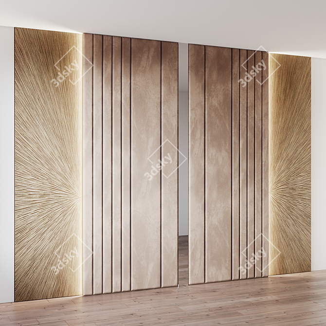 Elegant Adjustable Wall Panel 3D model image 2