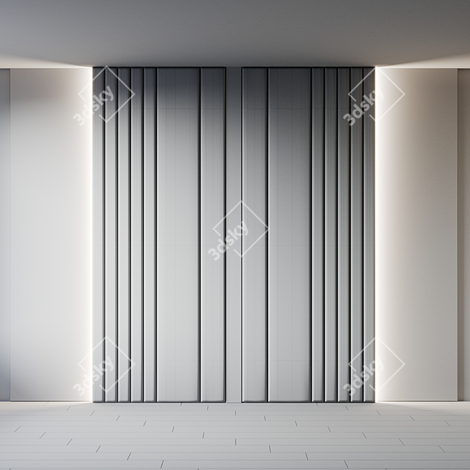 Elegant Adjustable Wall Panel 3D model image 4