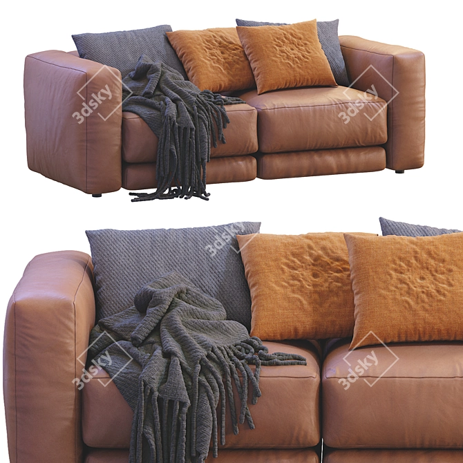 Modern Lewis Sofa by Montauk 3D model image 1