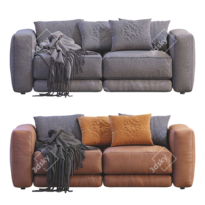 Modern Lewis Sofa by Montauk 3D model image 5