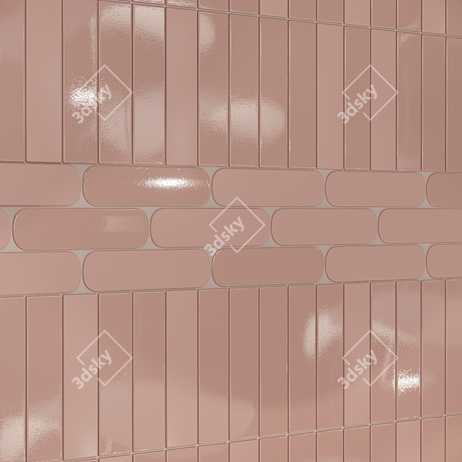 Wow Grace: Exquisite Compact Wall Tiles 3D model image 3