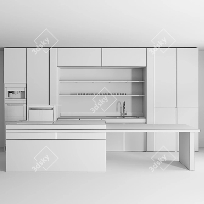 Modern Kitchen Design: 2015 Version 3D model image 6