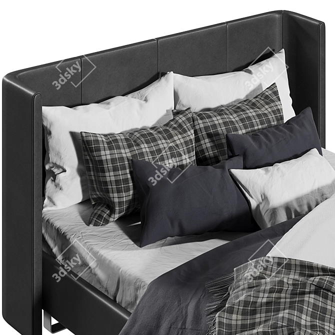 Sleek Unwrapped Bed 3D model image 3