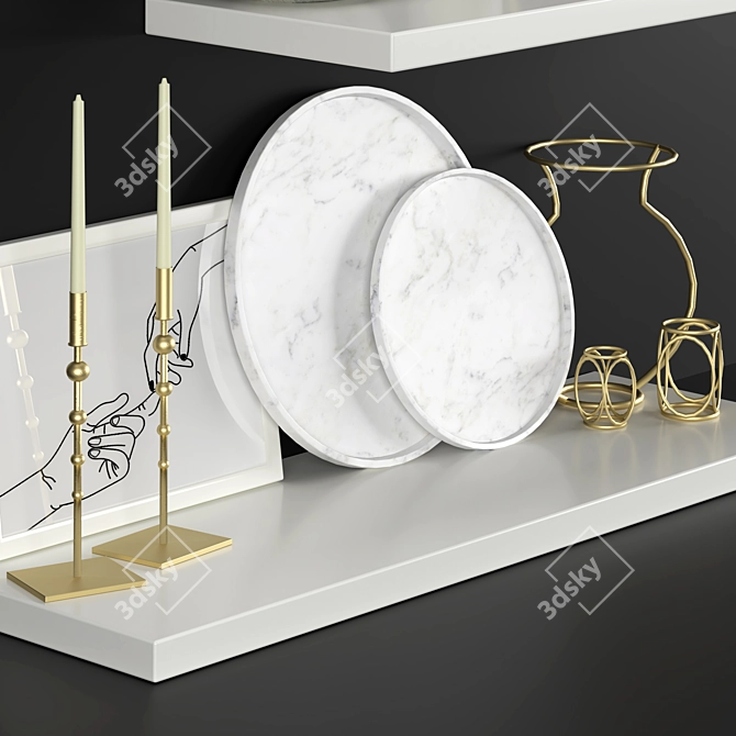 Vintage-Inspired Decorative Set 3D model image 3