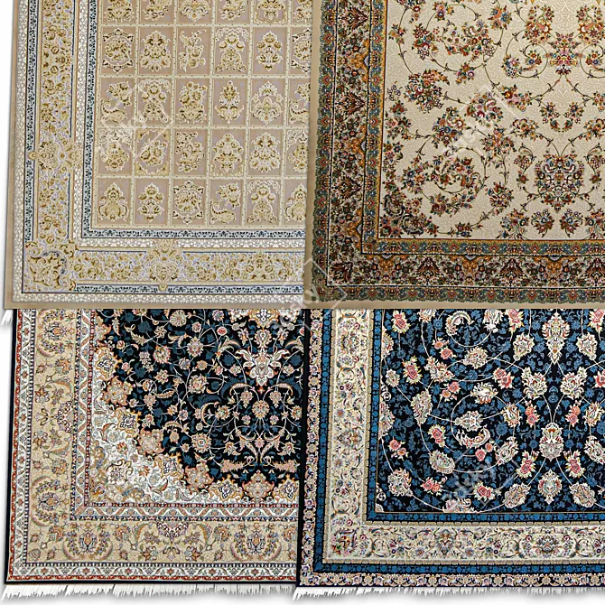 Elegant Persian Carpet Collection 3D model image 3