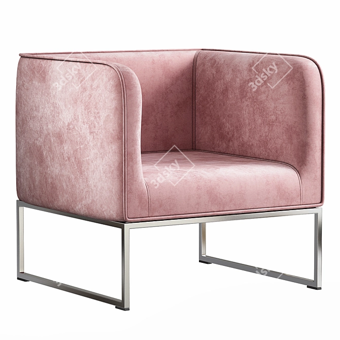 Elegant Comfort: MELL Fabric Armchair 3D model image 1