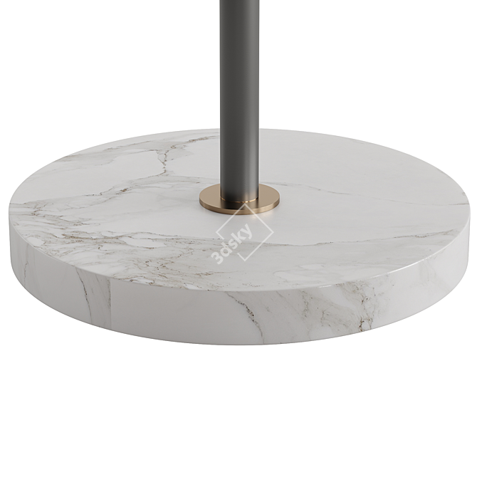 Sleek 2021 Milwaukee L2: Luxe Marble & Metal Floor Lamp 3D model image 7