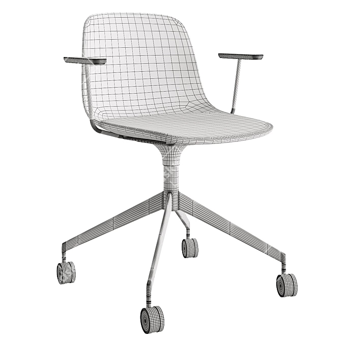 Seela S343 Chair: Minimalistic Design for Modern Workspaces 3D model image 5